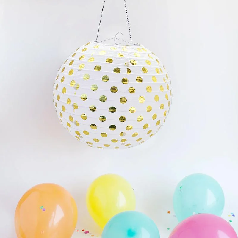 Gold dots Lantern 1pcs photo 2