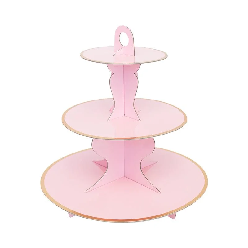 Pink cake Stand(Gold foil edge) stand 1pcs