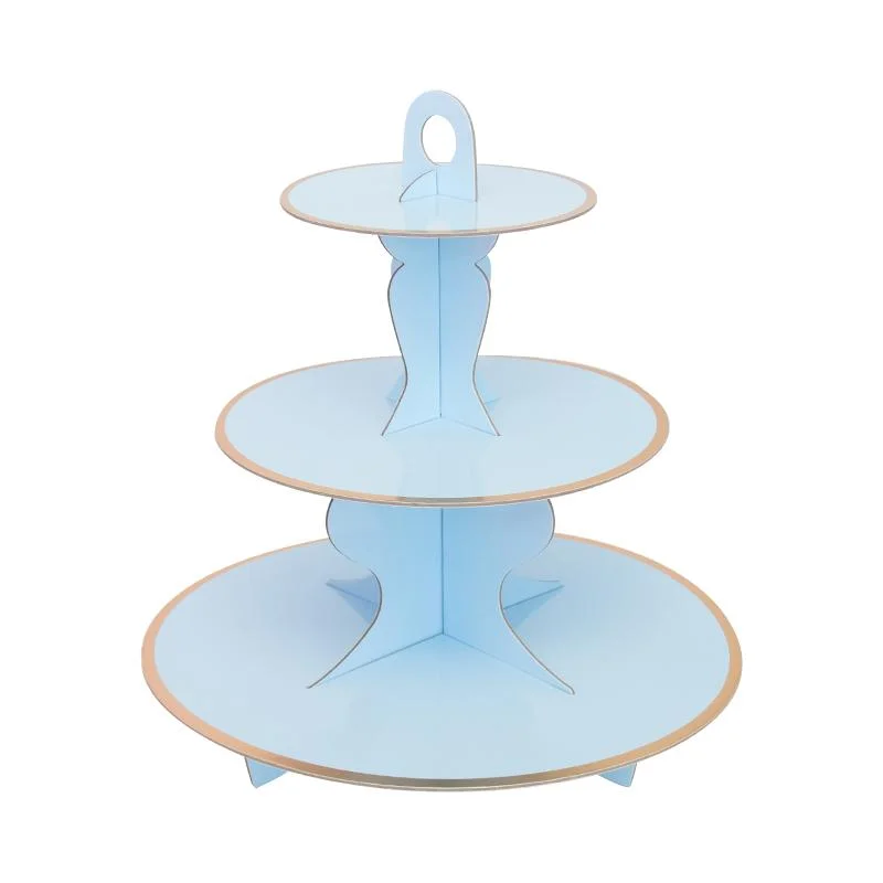 Blue cake Stand(Gold foil edge) stand 1pcs