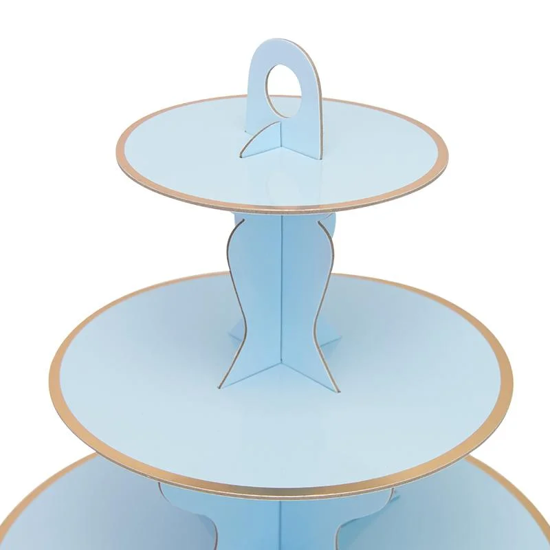 Blue cake Stand(Gold foil edge) stand 1pcs photo 2