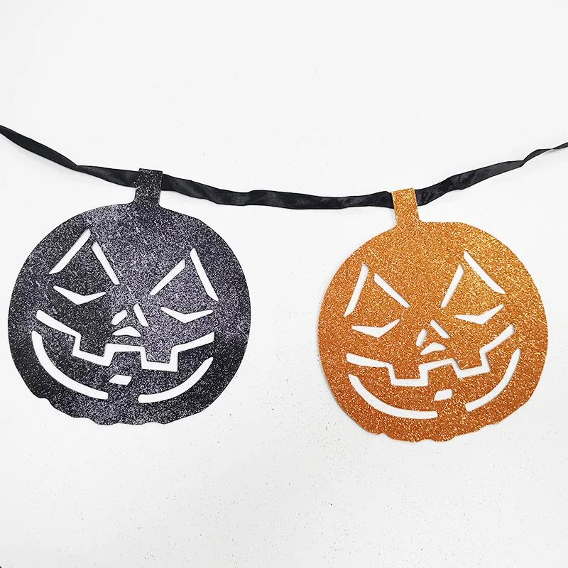 Halloween Gold and Black Spider Bunting