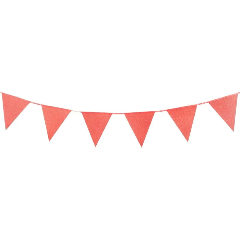 Red Glitter Bunting pennant banner 1pcs