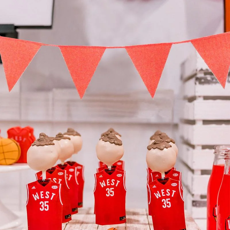Red Glitter Bunting pennant banner 1pcs photo 3
