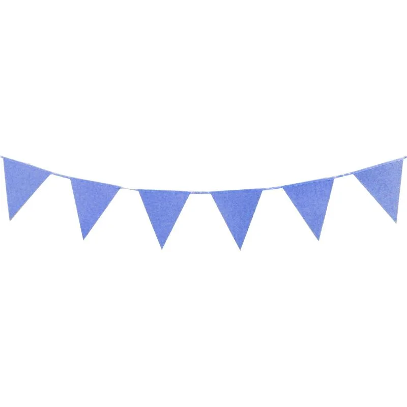 Blue Glitter Bunting pennant banner 1pcs