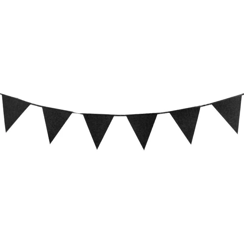Black Glitter Bunting pennant banner 1pcs