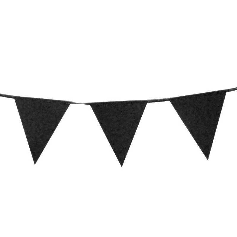 Black Glitter Bunting pennant banner 1pcs photo 2