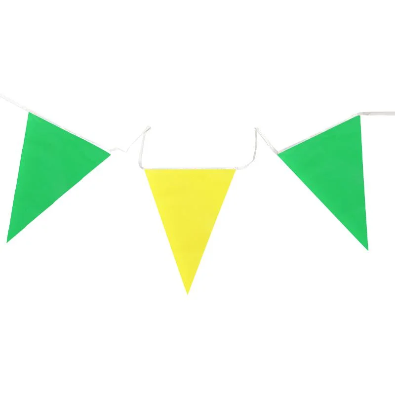 PE Green yellow Pennant Banner 1pcs