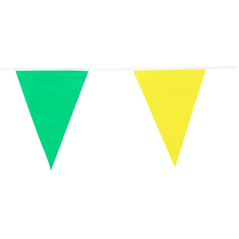 PE Green yellow Pennant Banner 1pcs photo 2