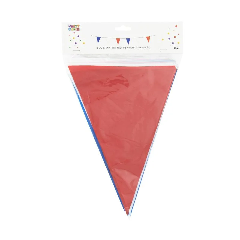 PE Blue white red Pennant Banner 1pcs photo 3