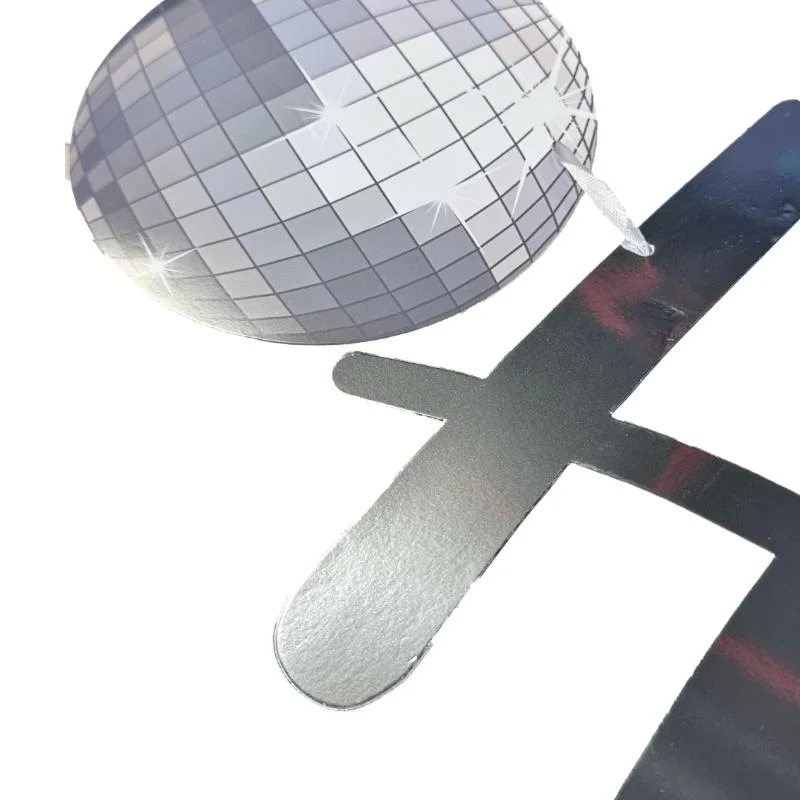 Disco Ball Happy Birthday Banner 3pcs photo 3