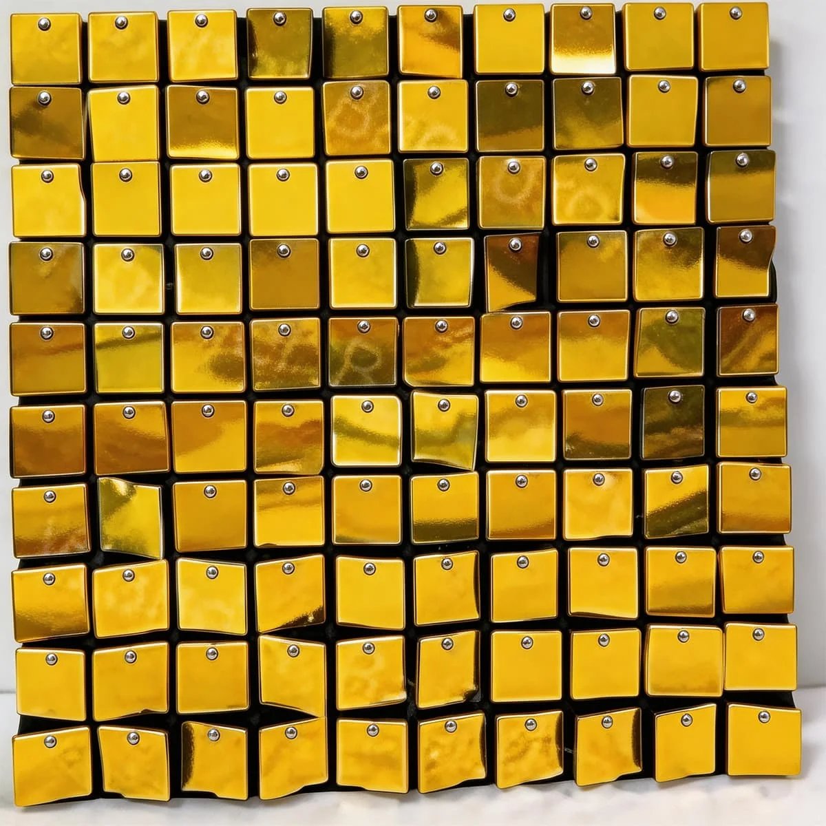 Disco Shimmery Wall Panel - Square Holographic Gold
