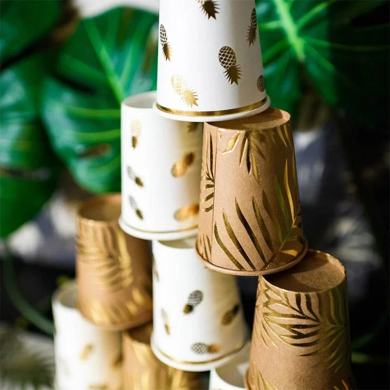 615041 foil Palm leaf cups 8pcs photo 2