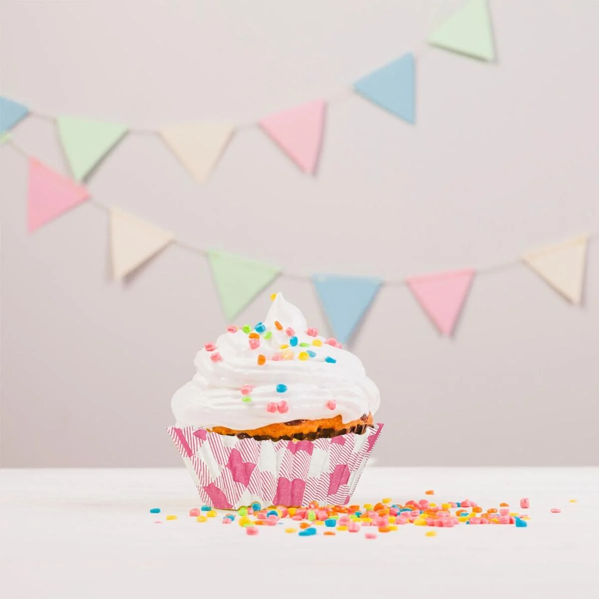 Pink Gingham Cupcake Cup 25pcs photo 2