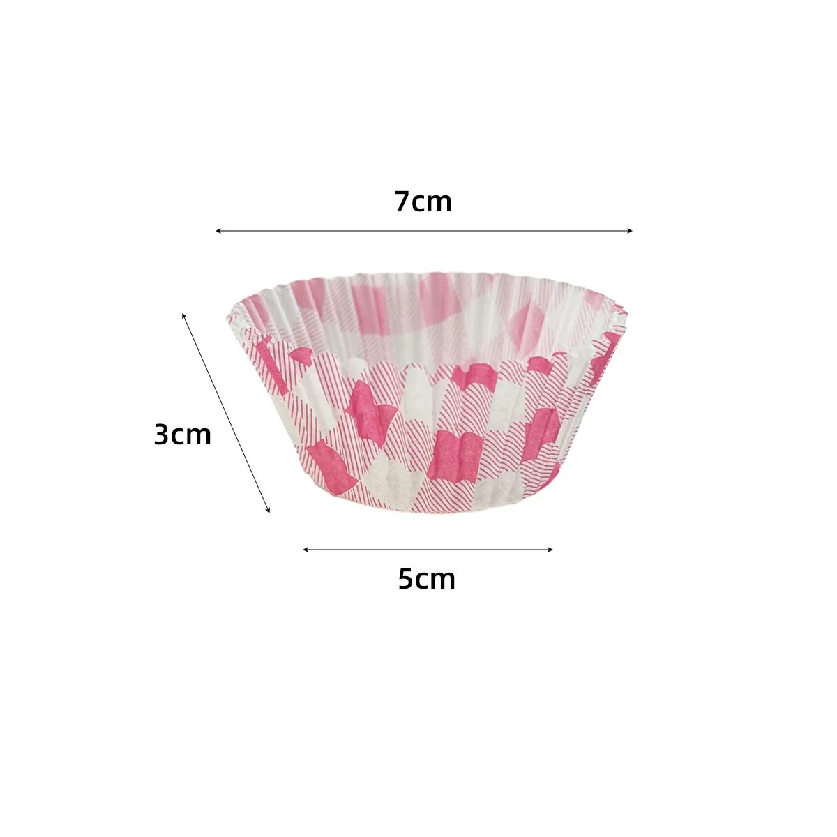 Pink Gingham Cupcake Cup 25pcs photo 4
