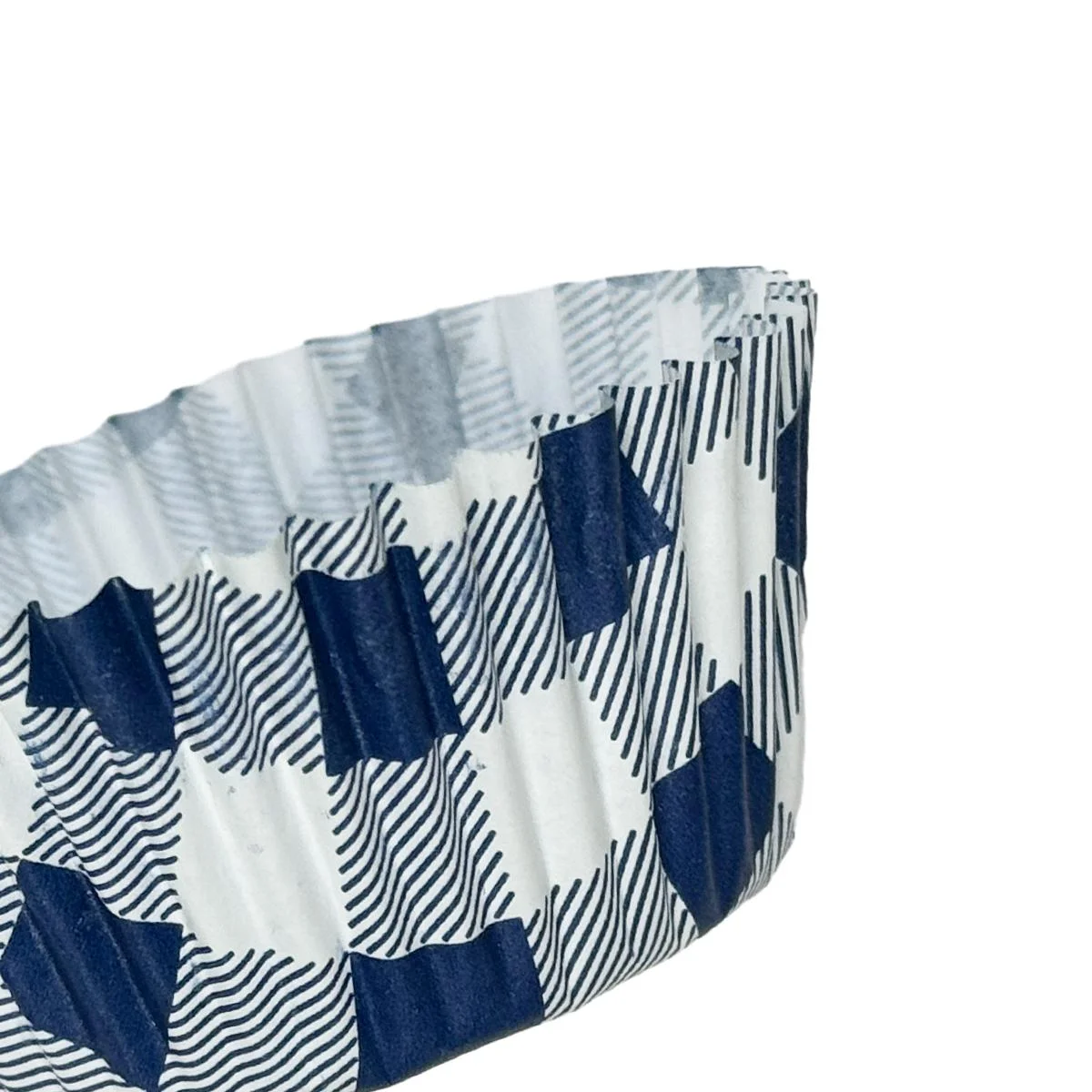 Blue Gingham Cupcake Cup 25pcs photo 2