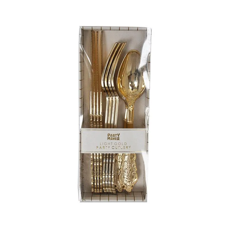 Gold Cultery Set knife fork spoon 12pcs photo 4
