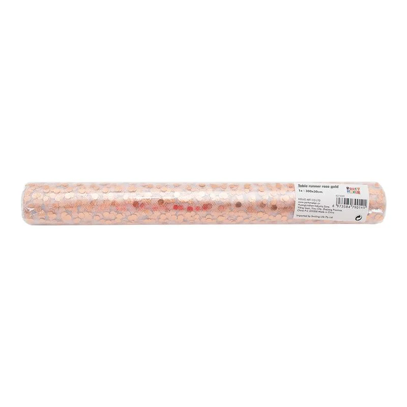 Glitter Rose gold Net Table Runner 1pcs photo 3