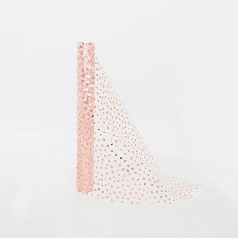 Glitter Rose gold Net Table Runner 1pcs photo 4