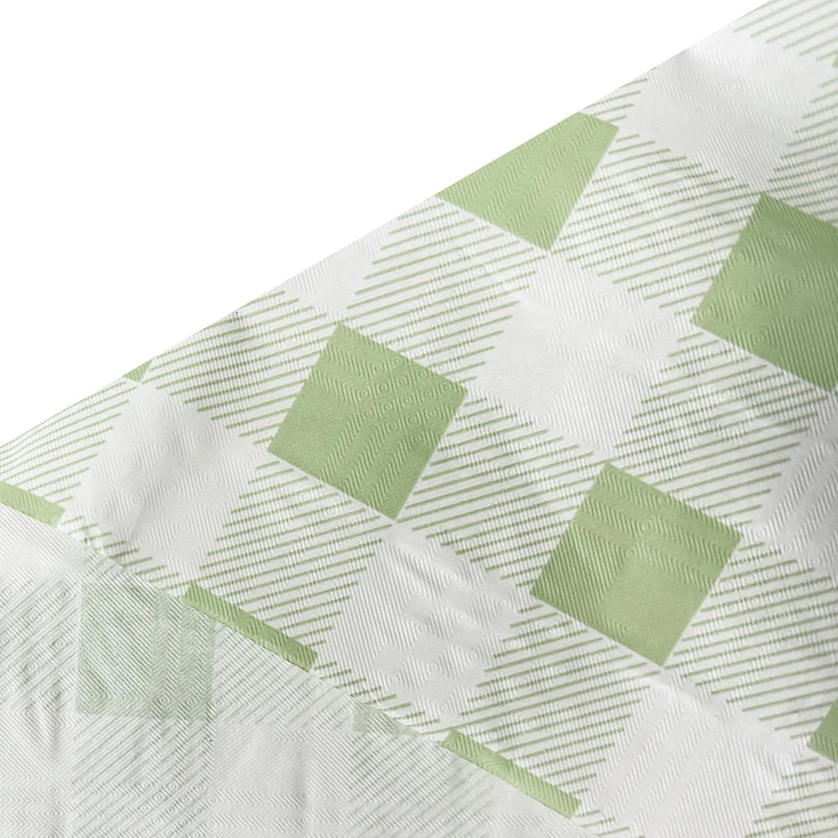 Green Gingham Plastic Table Cover Paper 1pcs photo 2