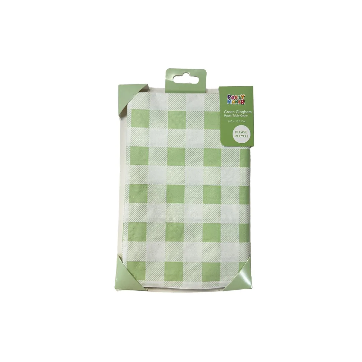 Green Gingham Plastic Table Cover Paper 1pcs photo 5