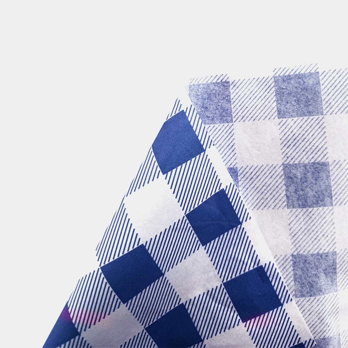 Blue Gingham Plastic Table Cover Paper 1pcs photo 2