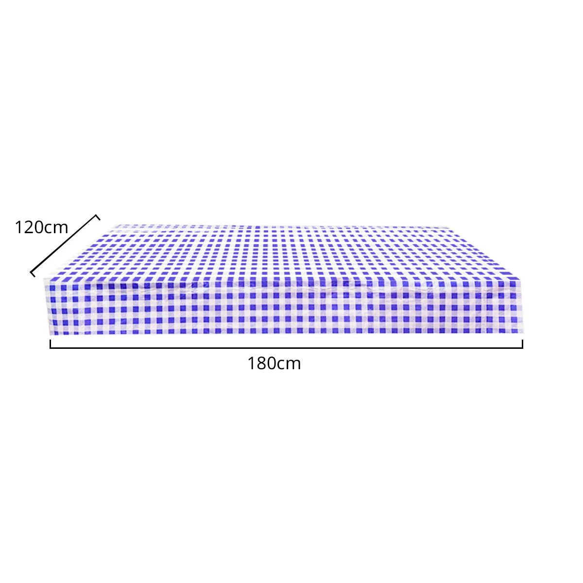 Blue Gingham Plastic Table Cover Paper 1pcs photo 4
