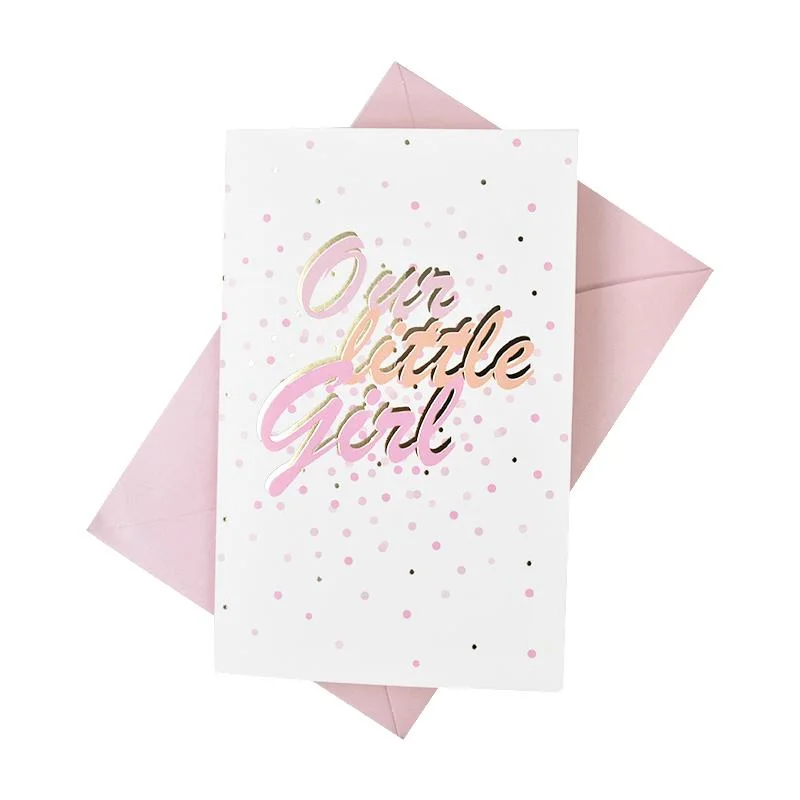 Baby Pink Invitation card 8 8pcs