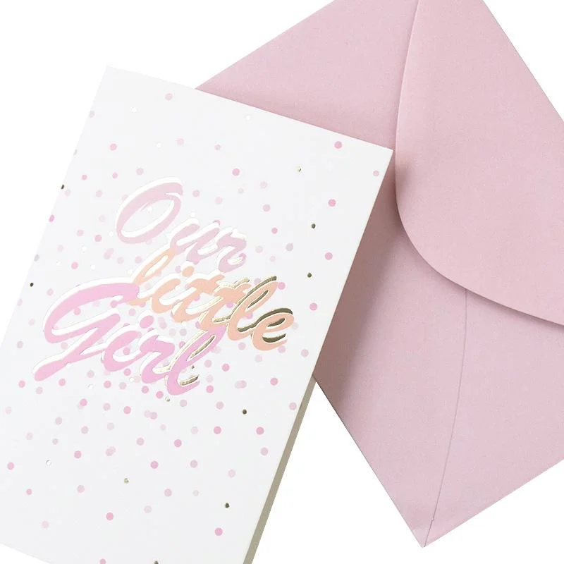 Baby Pink Invitation card 8 8pcs photo 4