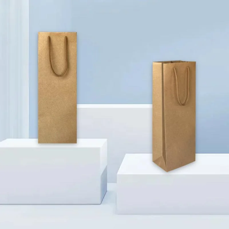 Craft Wine Paper Bags-L - 1pcs photo 3