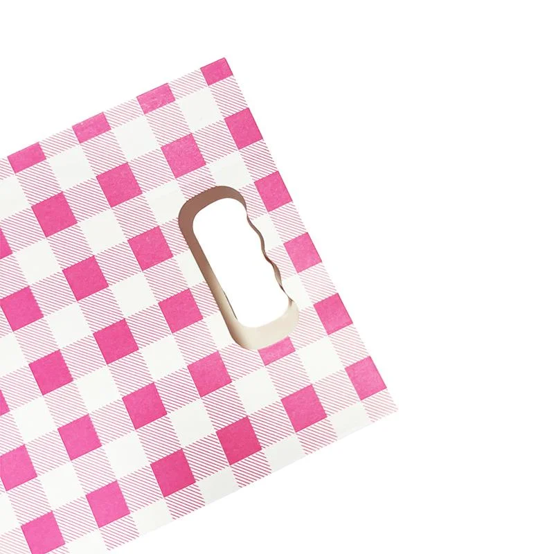 Pink Gingham Paper Bag 6pcs photo 2