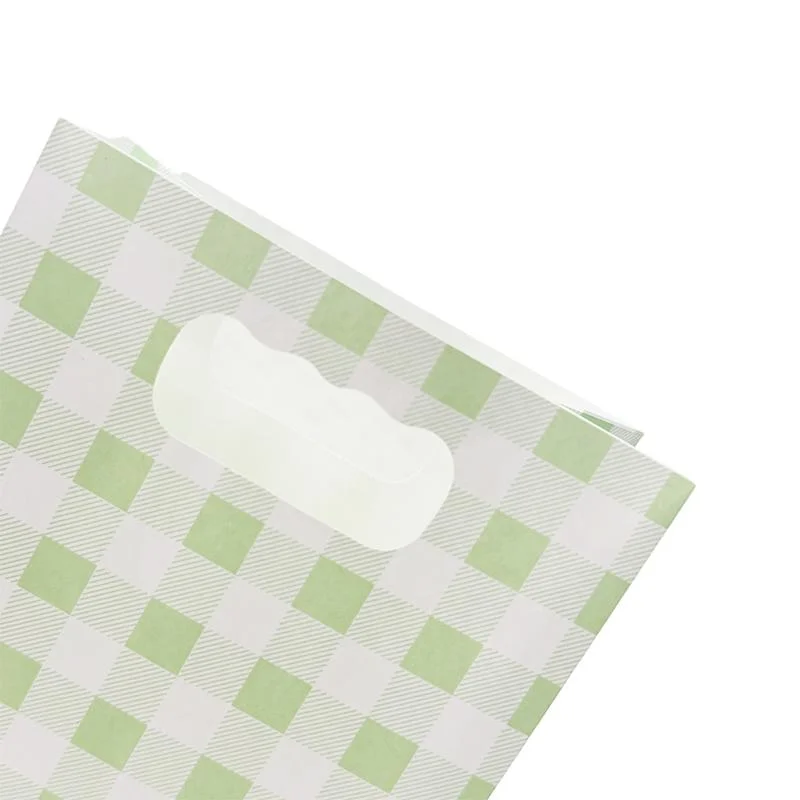 Green Gingham Paper Bag 6pcs photo 5