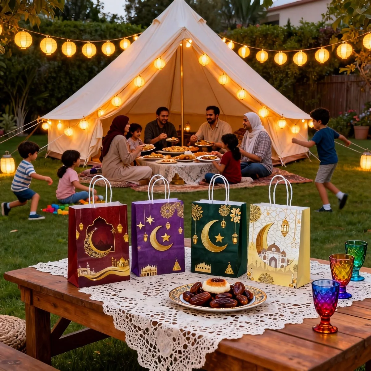 Islamic Festive Gift Paper Bag 1pcs photo 3
