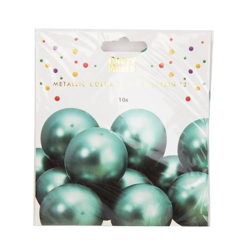 Green Metalic Balloon -12 Chrome balloon-green 12