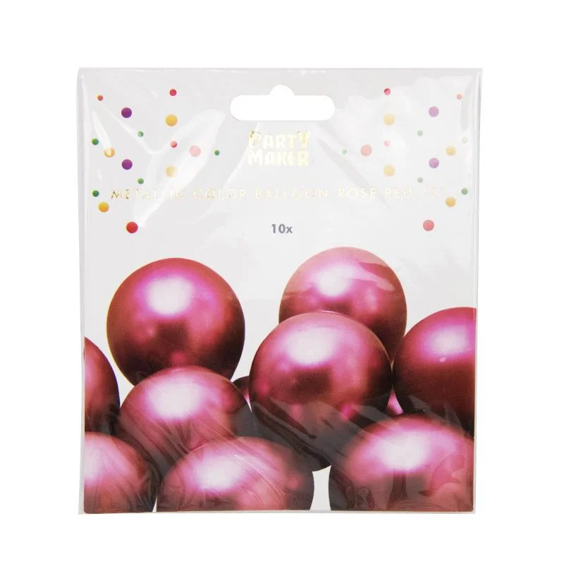 Rose Red Metalic Balloon -12 Chrome balloon-rose 12