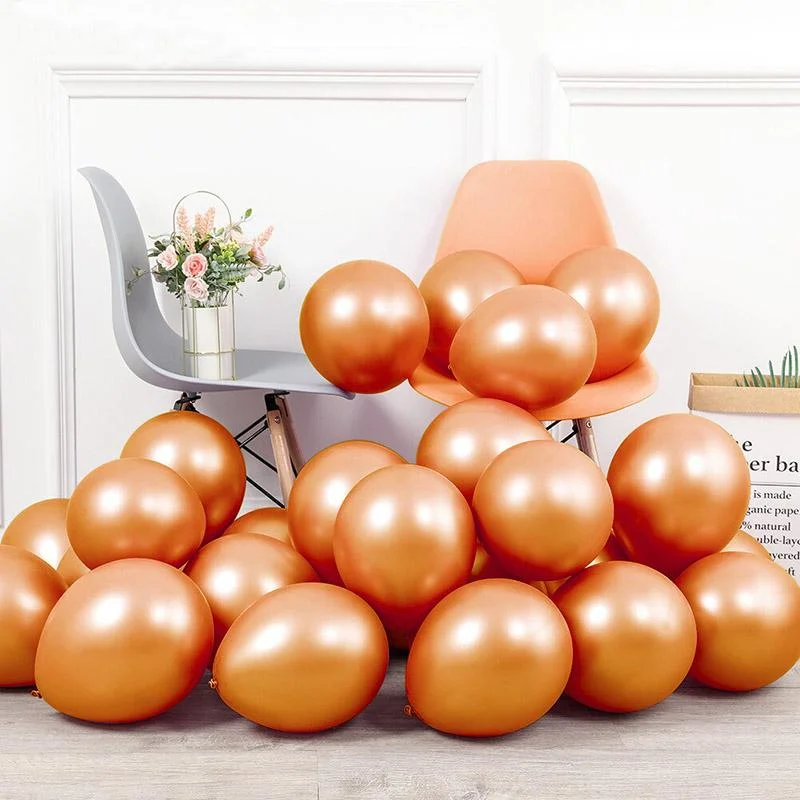50pk Chrome Balloon Rose Gold 12