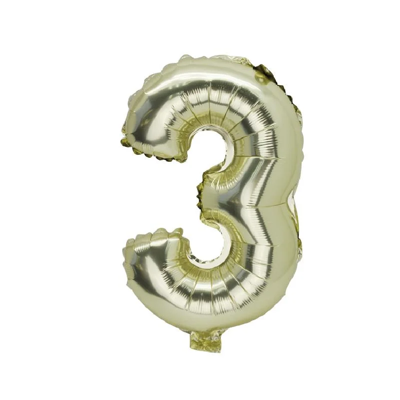 36cm Light Gold Foil Balloon 3 36cm3 1pcs
