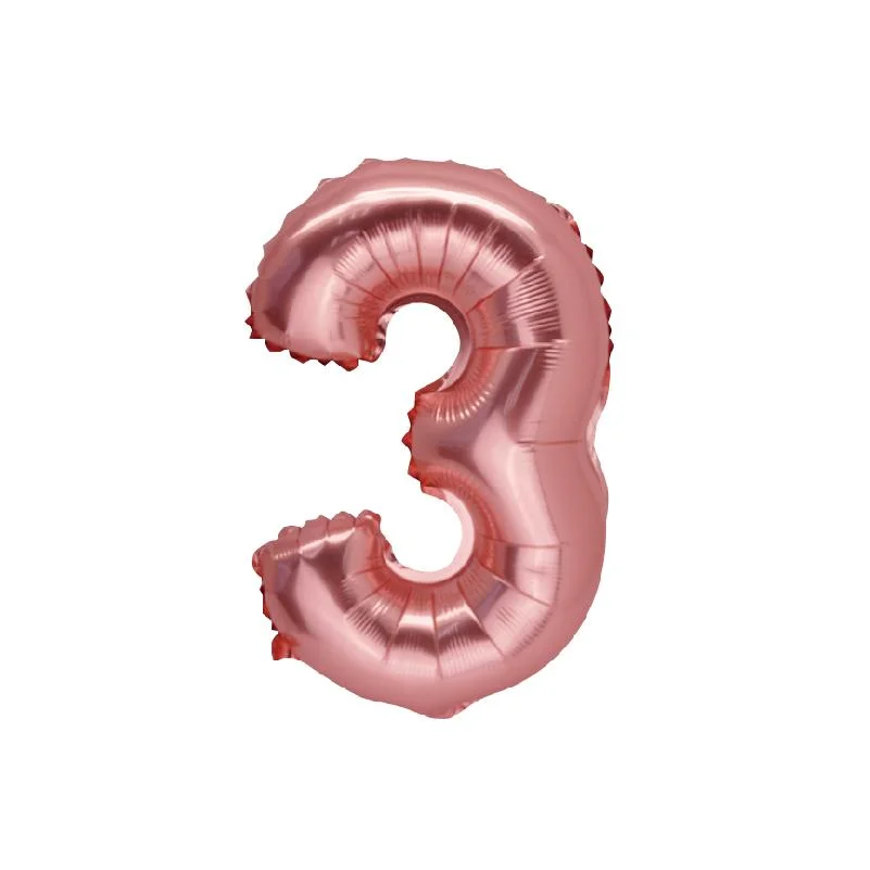 86cm3 86cm rose gold foil balloon 3 36cm 1pcs