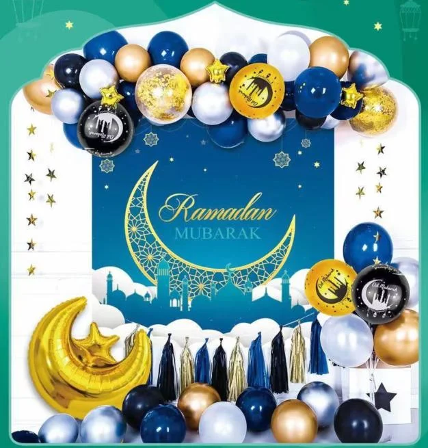 eid mubarak balloon set 120pcs