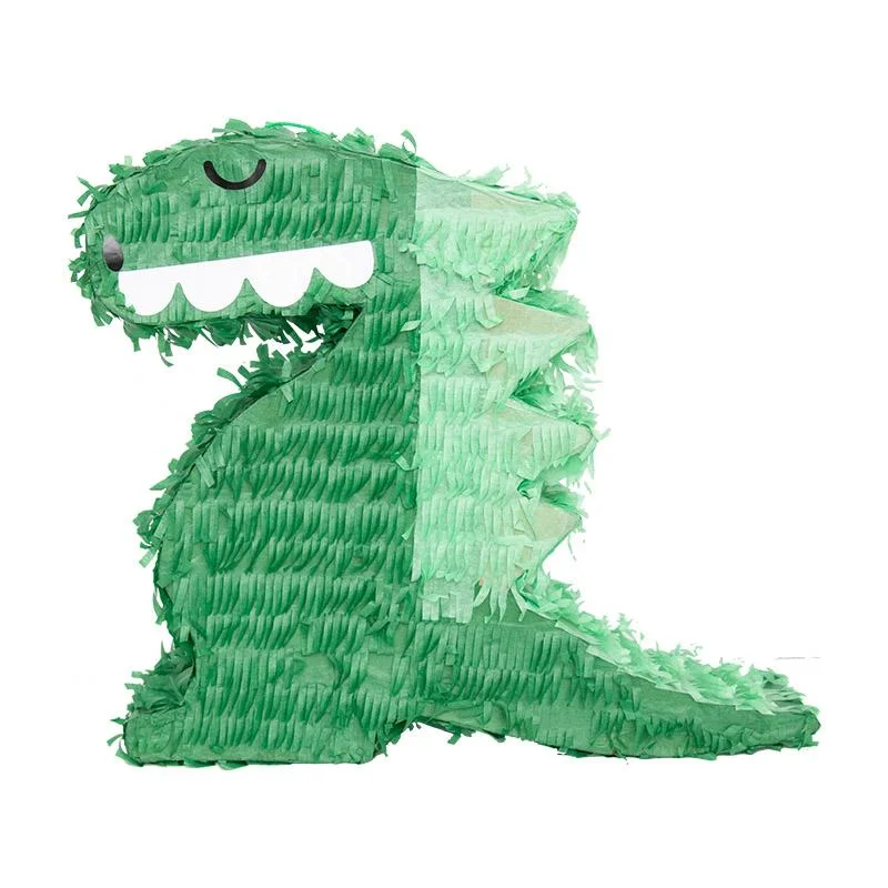 Dark Green Dinosour Pinata Pink Fabric Tablecover Dinosaur 10pcs