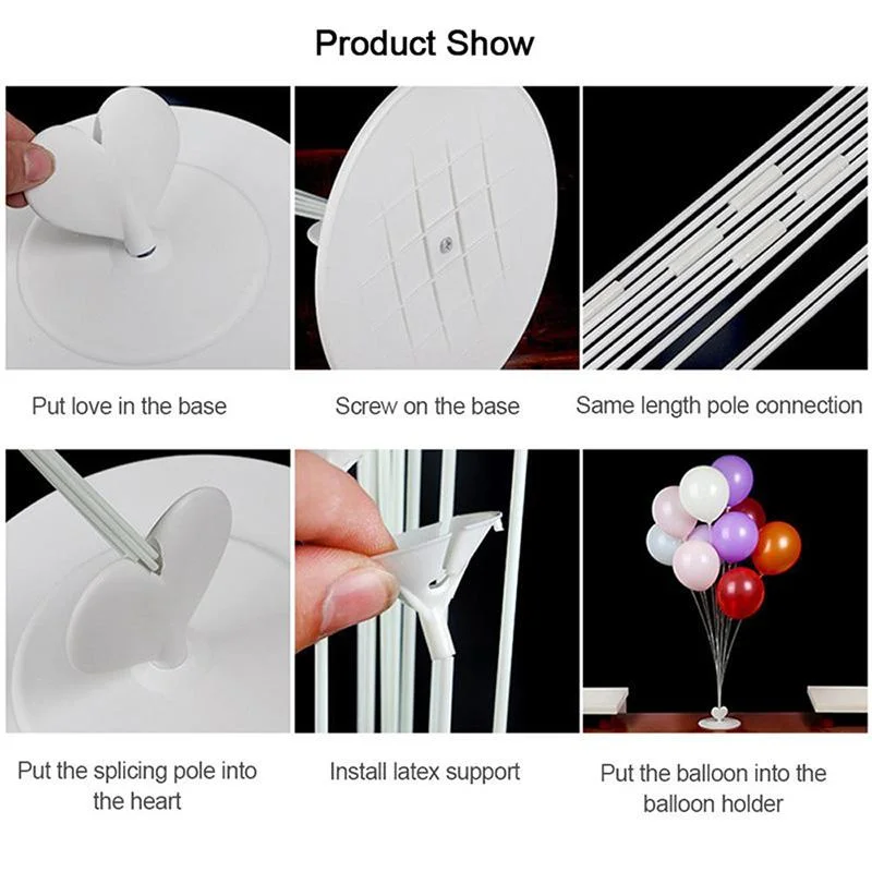 Balloon stand kit-white For 11 balloons 6pcs photo 2