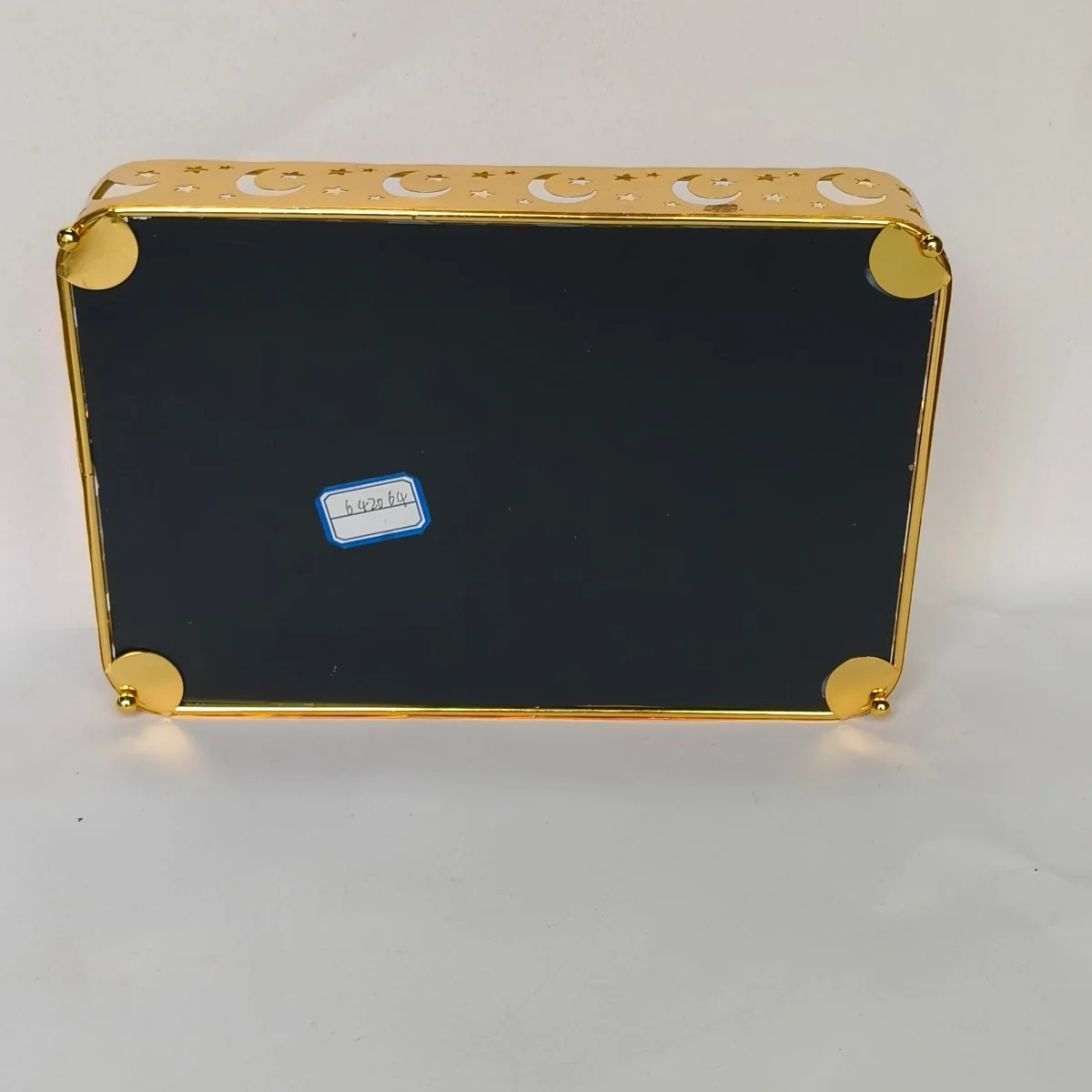 EID Golden Mirror Rectangle Serving Tray 48pcs photo 3