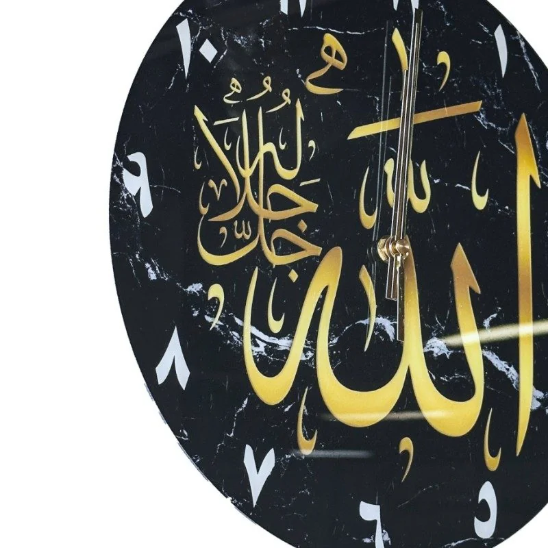Acrylic Mirror Islamic Clock 30x30cm Ramadan hanging decoration wholesale SKU 642087