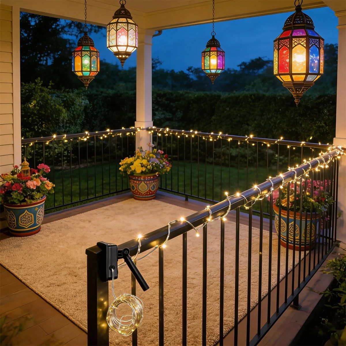 Solar LED String Lights - 20M solar copper wire light