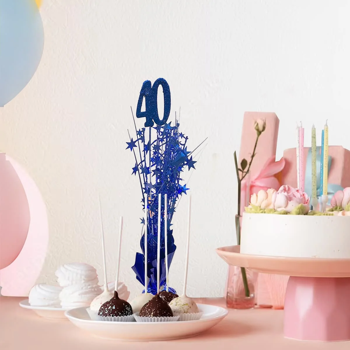 CENTER PIECE 40 YEARS BLUE