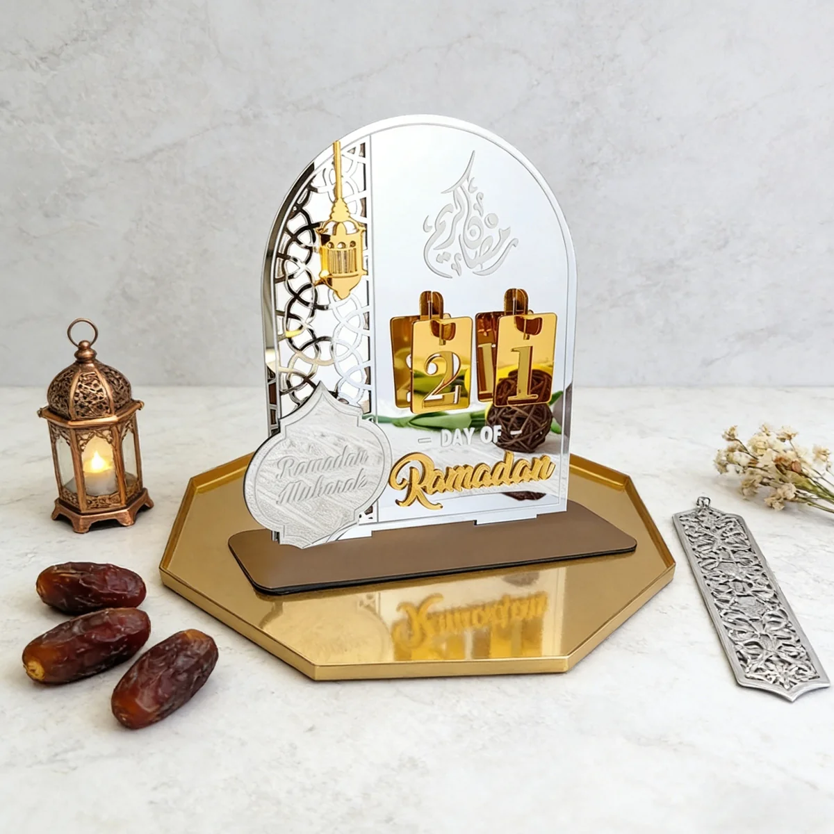 Ramadan Countdown Calendar White table decoration wholesale