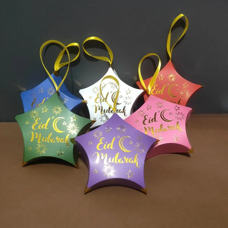 Eid Star Shape gift box includes Ribbon 6ct photo 4