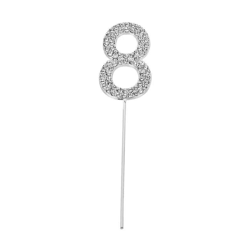 Silver Cake Topper-Number 8 Topper Sliver 1pcs