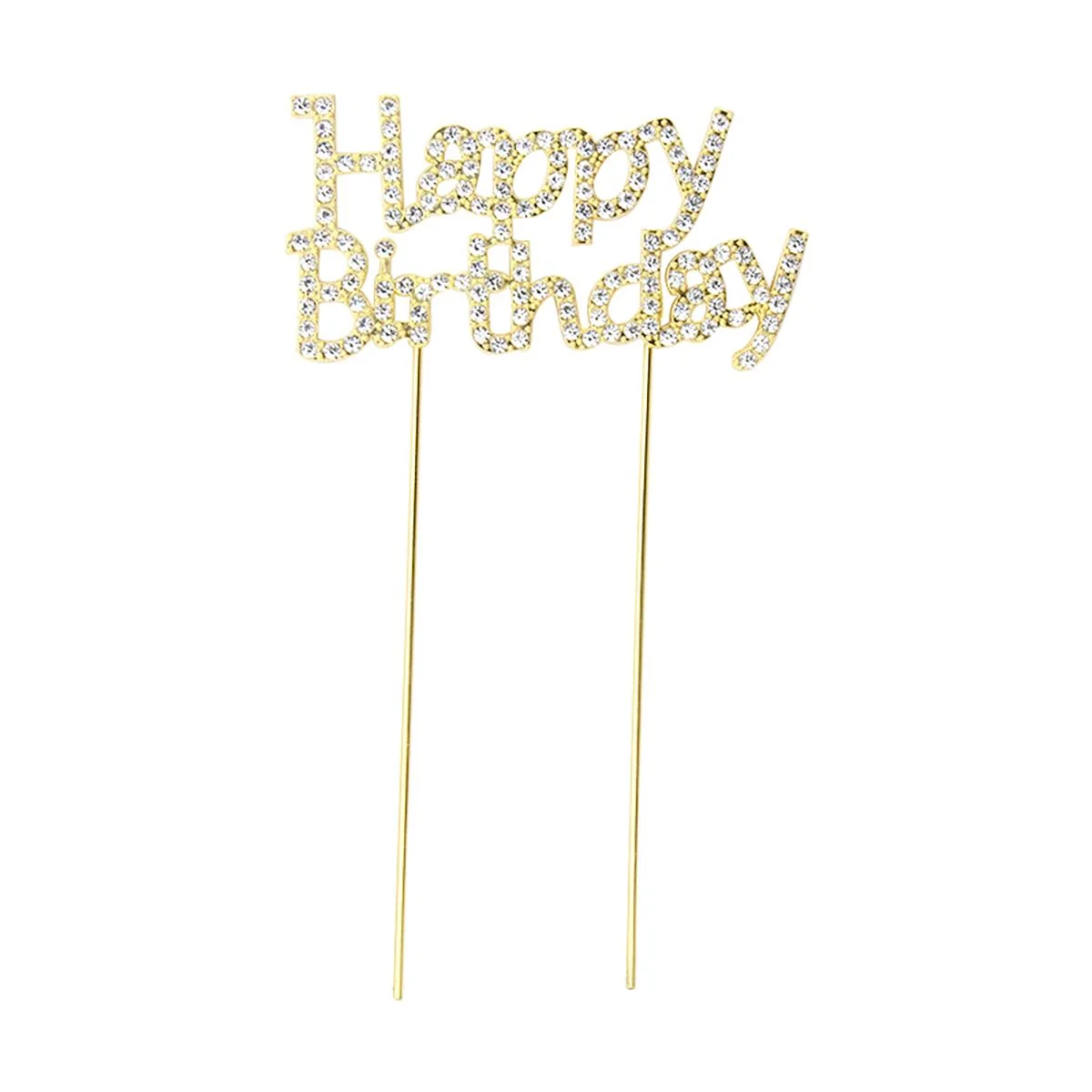 Happy Birthday Cake Topper-Gold 1pcs