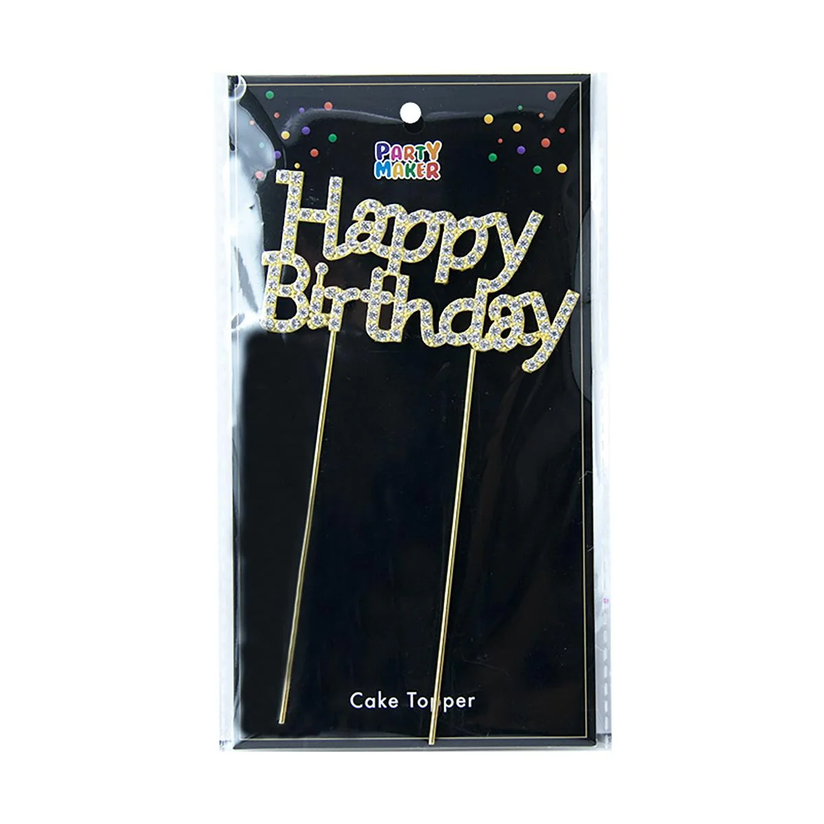 Happy Birthday Cake Topper-Gold 1pcs photo 2
