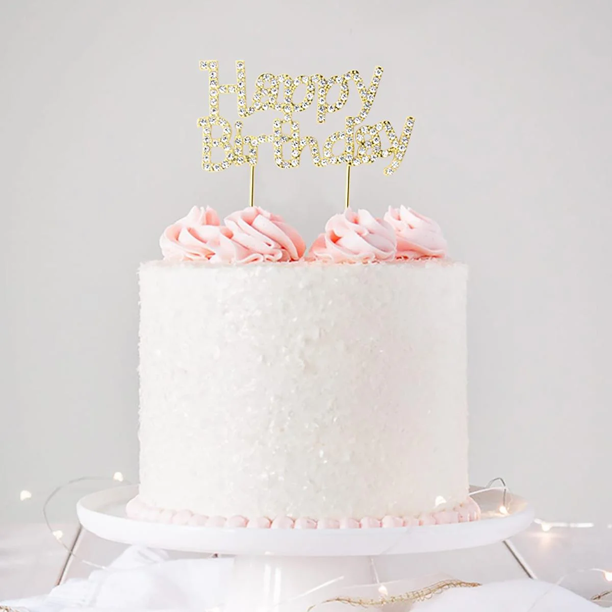 Happy Birthday Cake Topper-Gold 1pcs photo 4